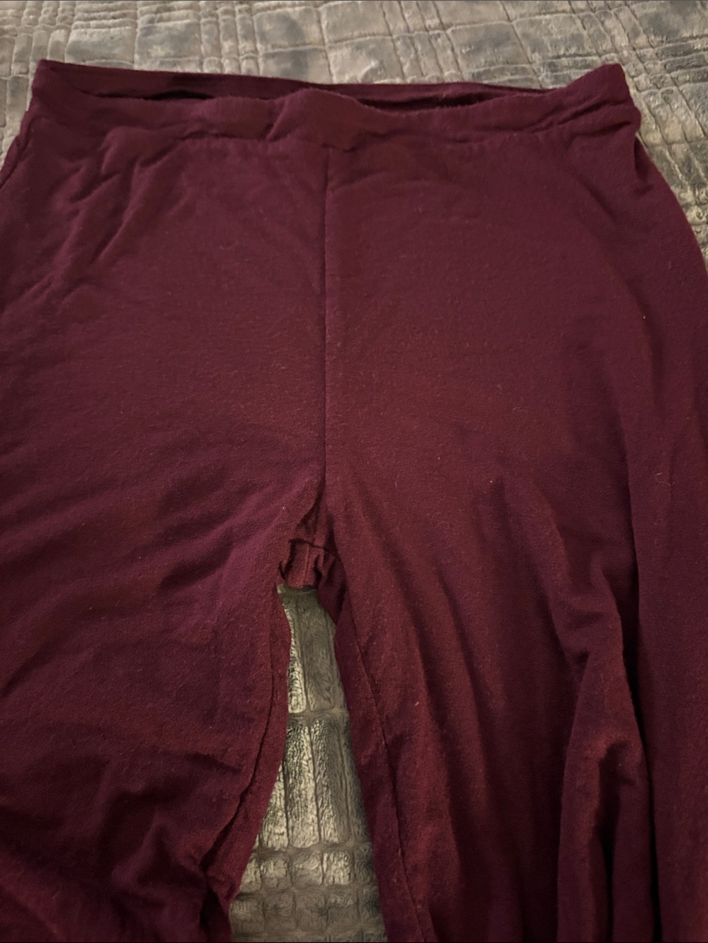 Women's High-Waist Wide-Leg Pants - Plum - Picture 3 of 4